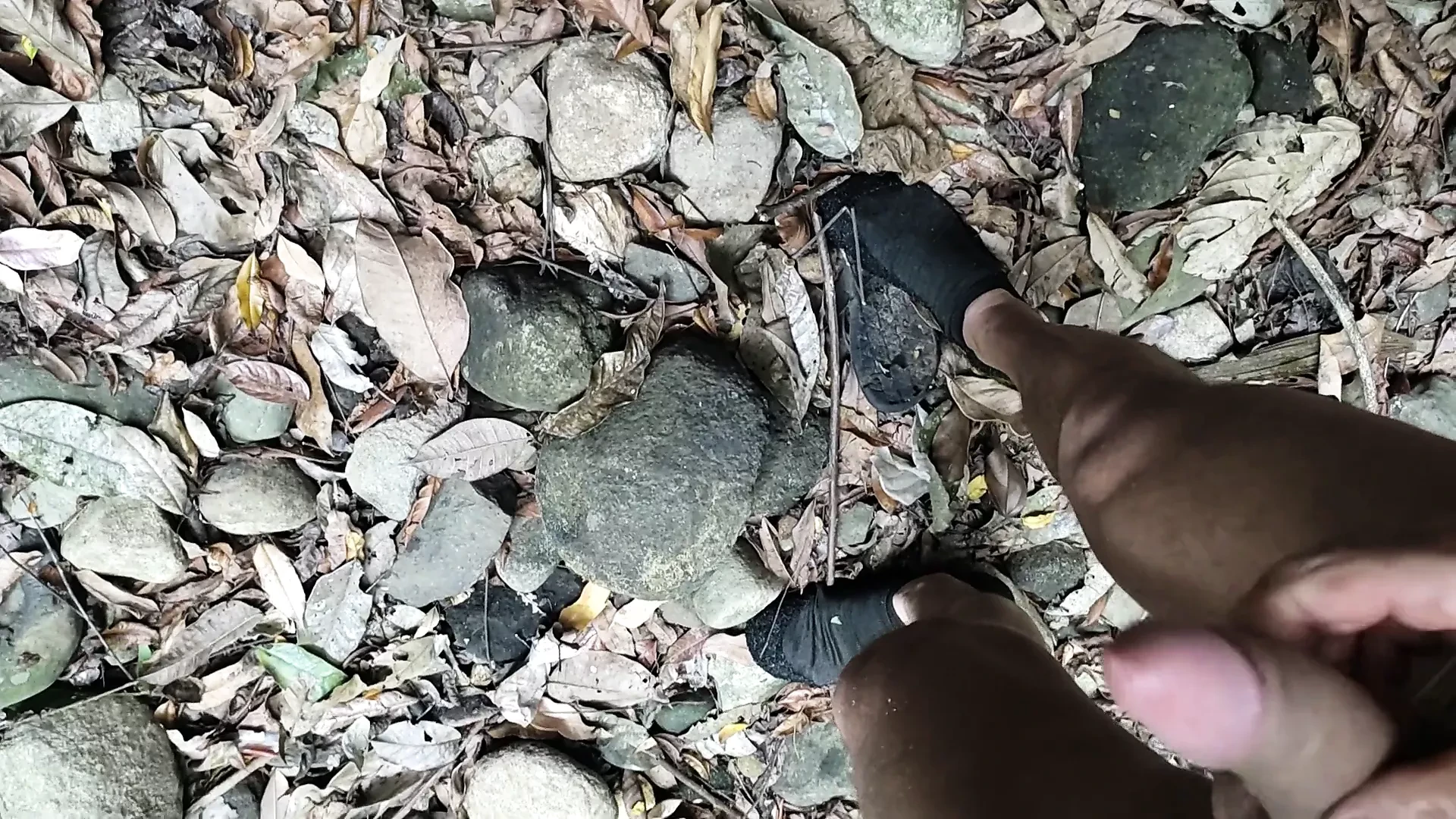 cumming multiple times in a small canyon
