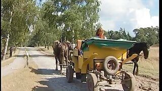 Sladká teenagerka leží nahá na louce a prstuje si vagínu na slunci