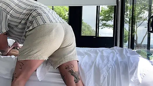 Массаж и жесткий трах клиента