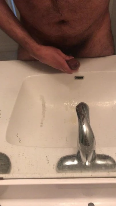 Jerking off in the bathroom