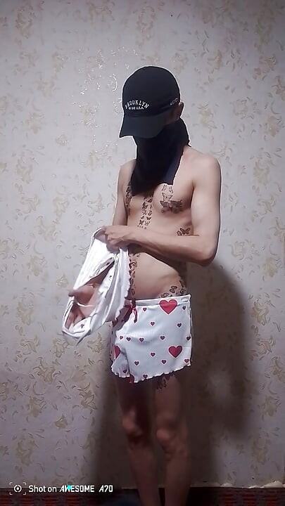 Femboy dresses up