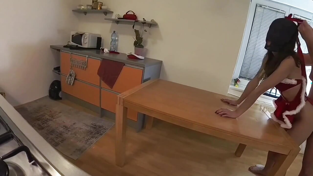 Sporty Girl with Tight Pussy Refused a Gift From Santa Claus