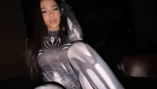 Spider-girl Will Save Your Day with Her Juicy Pussy!
