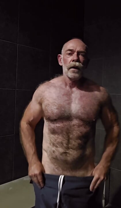 Flexing Hairy Muscle Bear