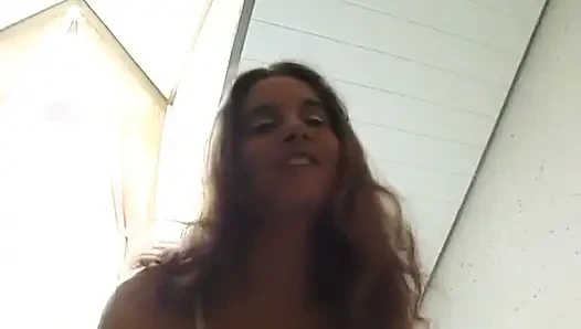 Small titted brunette teen loves rubbing her wet pussy