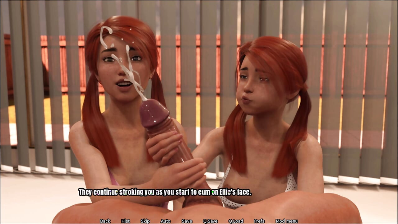 Grandma's house: I gave the 18 years twinnies a cum facial
