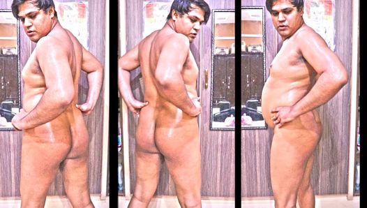 Sexy desi nudo ragazzo pakistano ama mostrare il suo culo grosso in pubblico