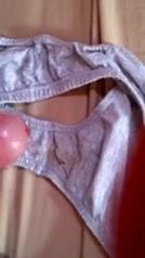 sperm on her dirty panty