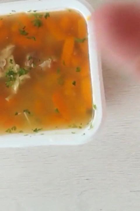 Soup with Own Cum - Flavoring Delivered Food From Restaurant with Own flavor and Tasting It