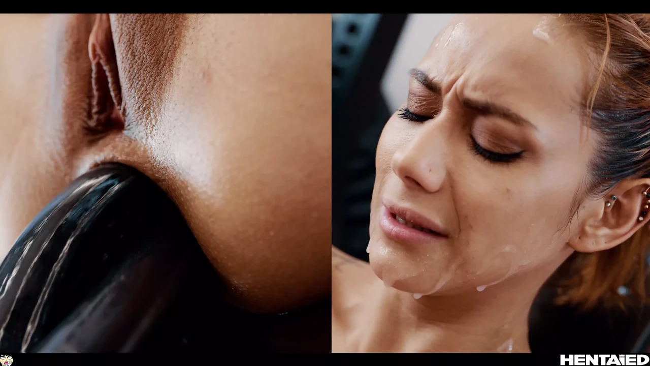 Real Life Hentai - Quadruple anal - Veronica Leal fucked and loaded with cum in Gym