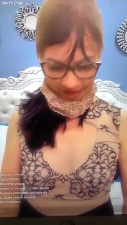 Nylon mask girl webcam