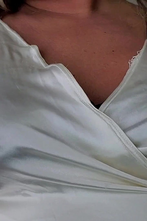 White Satin Top
