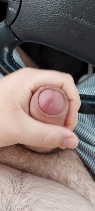 Young boy masturbating in the car