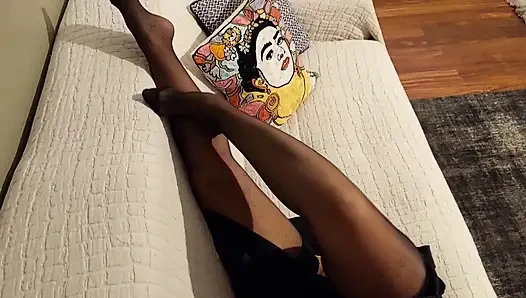 Beautiful Blonde Mature Wife Enjoys Sex in Stockings