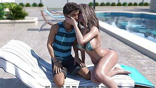 A Wife And StepMother AWAM Hot Scene #13.1 Relax by the Pool