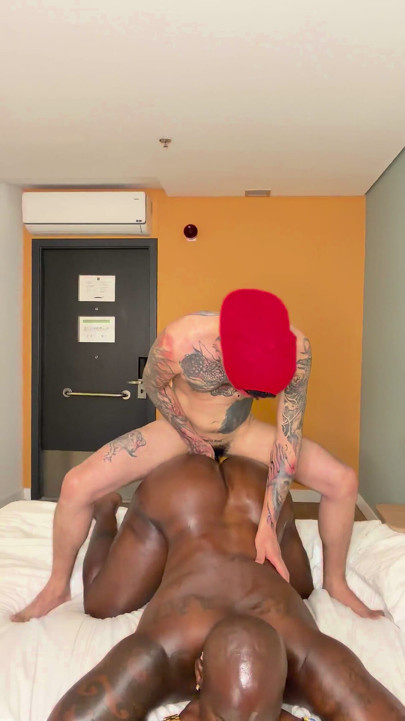 Latin Thug Fucks Black Ass and Gets Fed a Load