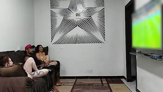 Watching Brazil's World Cup Game, Nothing Better After Victory, Very Hot...