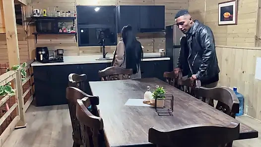 A BBC guy with a huge cock wants to convince the curvy, busty Latina landlady to let him stay after a wild fuck!