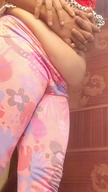 Thrilling moment from "Husband fucked me hard while standing with clear audio."