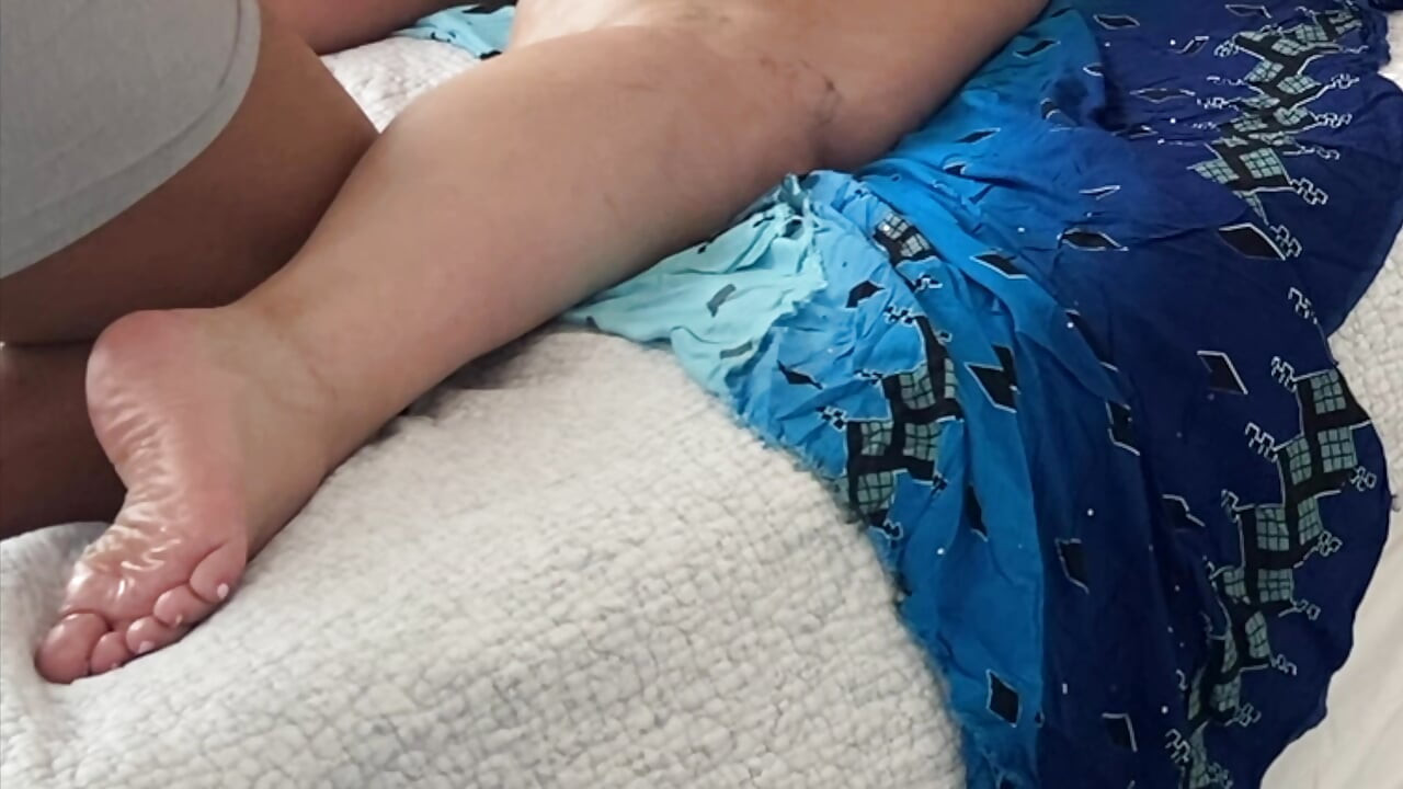 Hot Oil Milf Rub down Interracial Bareback sex