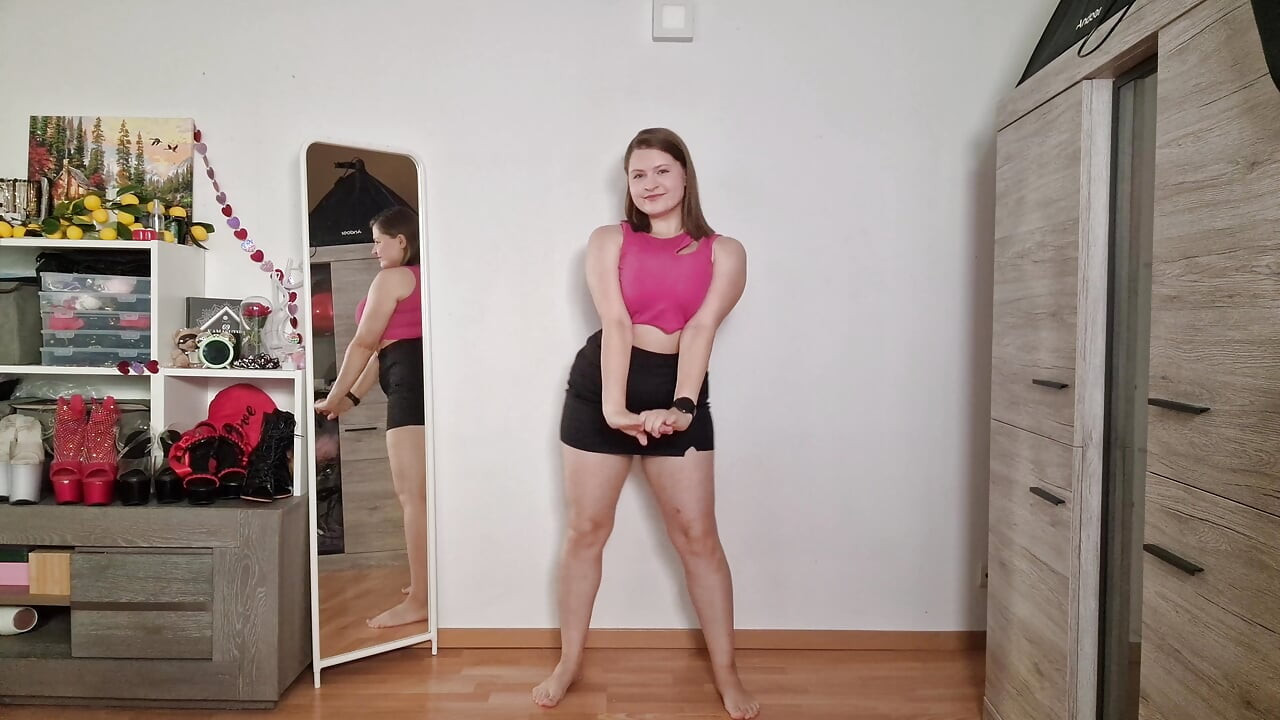 Naughty Coworker Striptease - Slow Office Tease in Tight Outfit