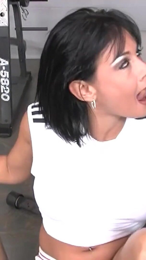 Cute beauty joins the exercise regime and gets fucked in the gym | Clip 1