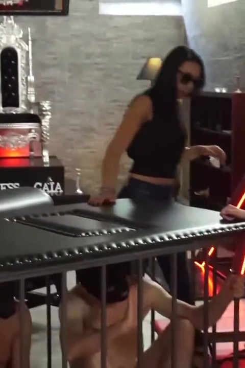 Three femdom girls want to punish their slaves