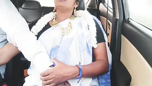 Indian Bhabi Car Sex. Beautiful Saree Housewife Try to Fucking with Stepson Car Drive.telugu Dirty Talks.