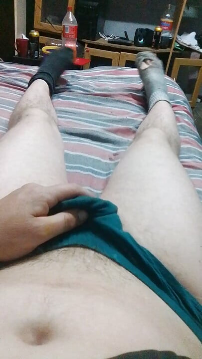 Man shows dirty socks , talks dirty Daddy talks , tease with his cock Sexy deep voice & teasing