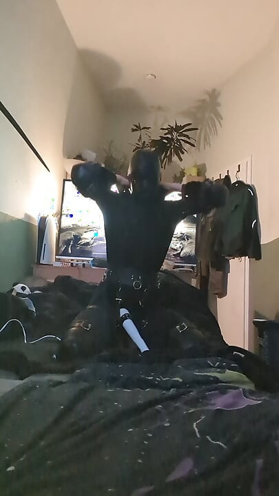 Husdjursdräkt med huva weile vibed selfbondage