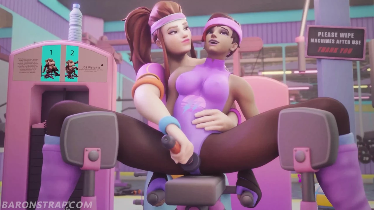 Sombra Gets A Workout In Brigitte's Gym