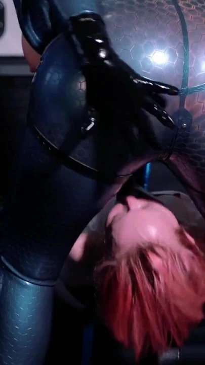 Stunning moment from "Ass licking and facefuck, latex rubber lesbians, strapon suck"
