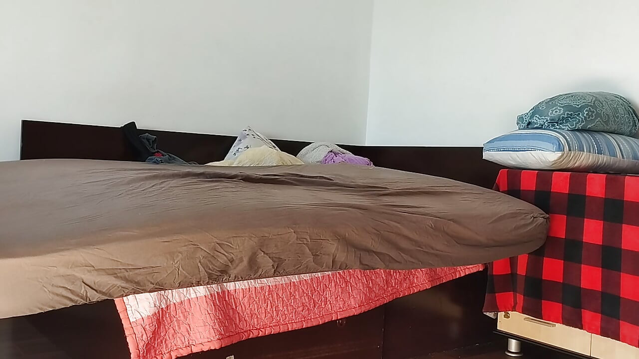 Amateur wife has fun trying on clothes and cutting them. Amateur wife vacuuming naked in the house.