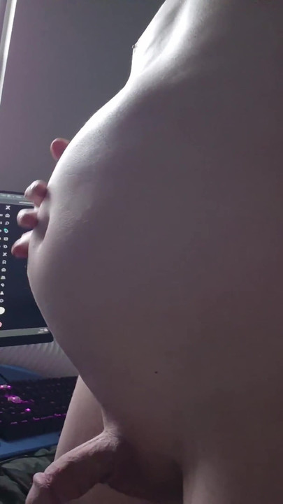 Inflating My Freshly Shaven Belly