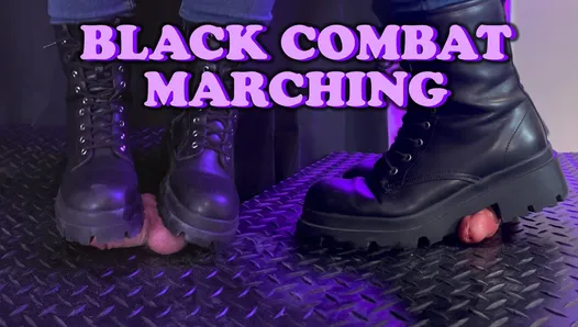 黑色战斗游行对鸡巴和球 - tamystarly - 靴交，鞋交，睾丸摧残，cbt，践踏，践踏