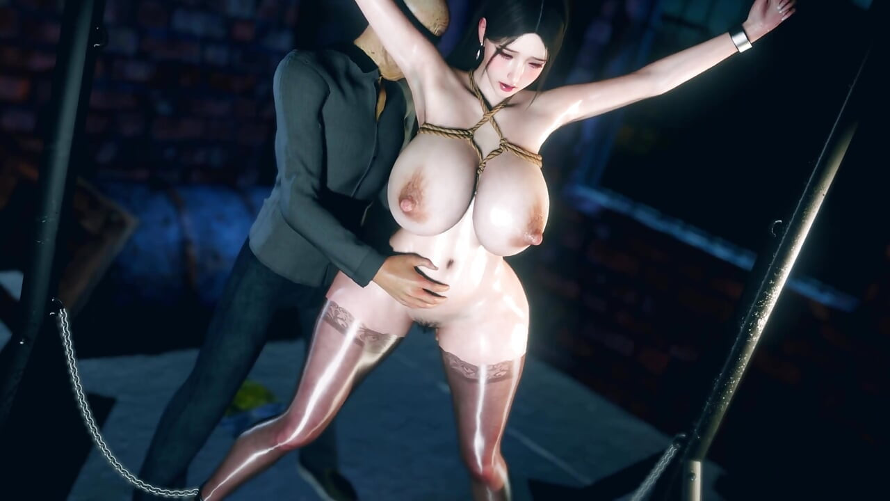 3D enorma bröst asiatiska MILf har sitt bdsm -sex med gammal kuk