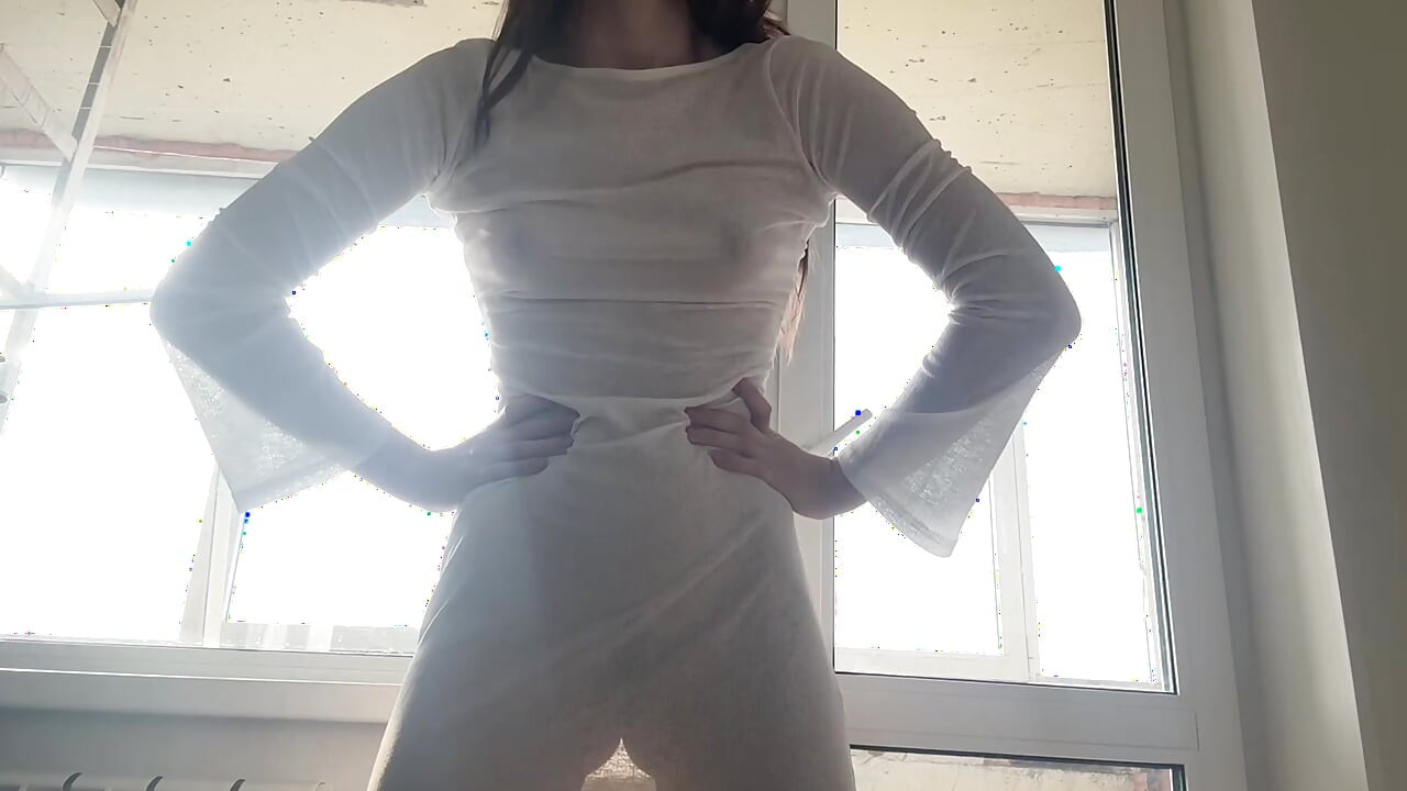 Sexet rengøringsdame og yogatid