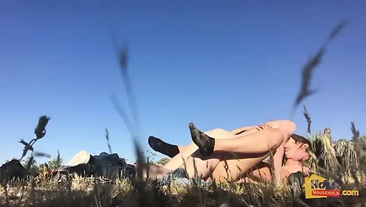 Sweet Young Pussy in the Open Desert