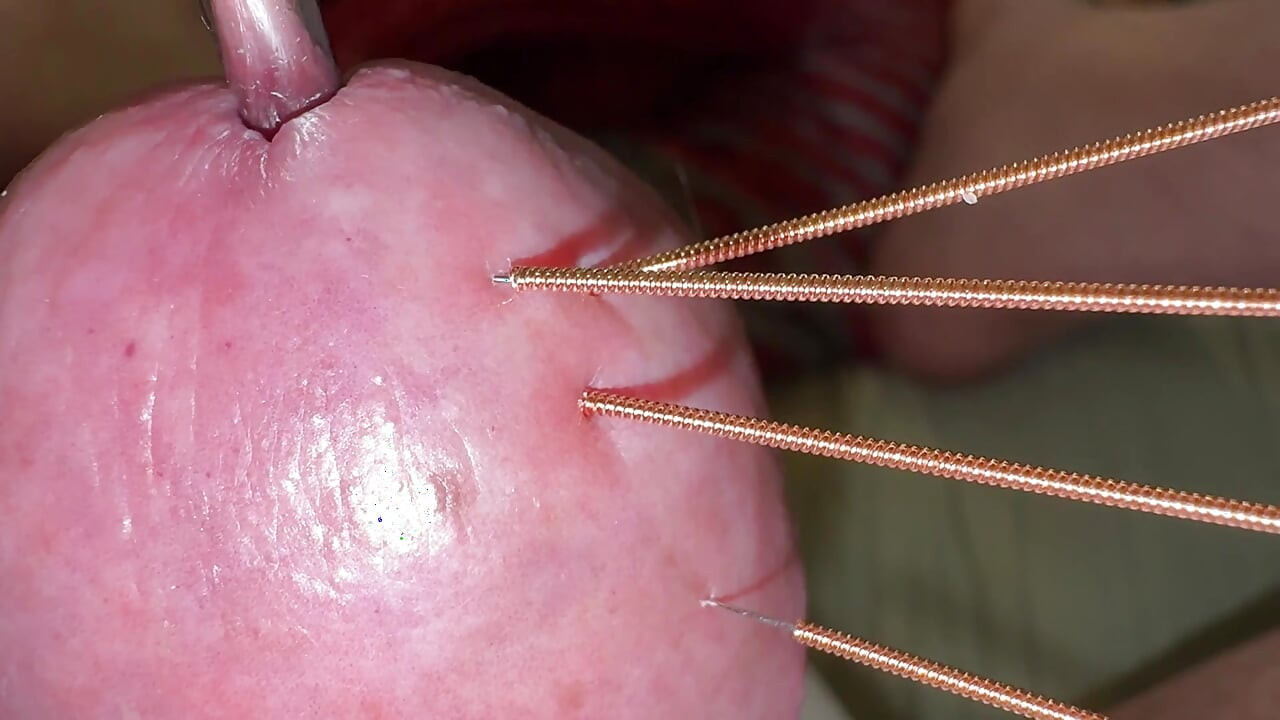 Extreme glans - torture, 2 times cumshot!