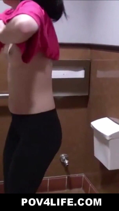 Brunette Teen Fucked In Bathroom Of Arcade While On Date POV | Clip 1