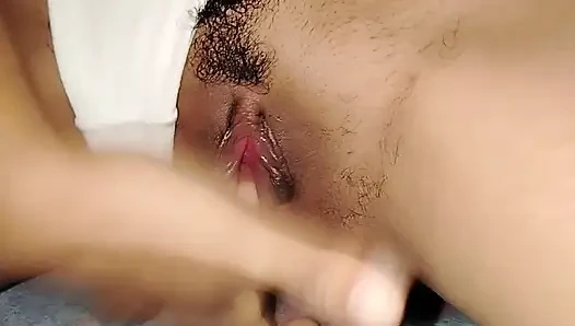 Young girl alone touches herself asking for penis
