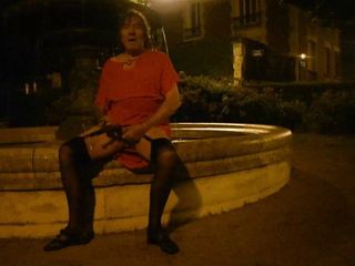 transgender travesti sounding dildo lingerie  outdoor  117a
