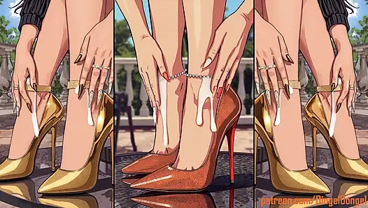 High-Heels get cum from alle sites an will be licked by hot anime girls Chapter 2