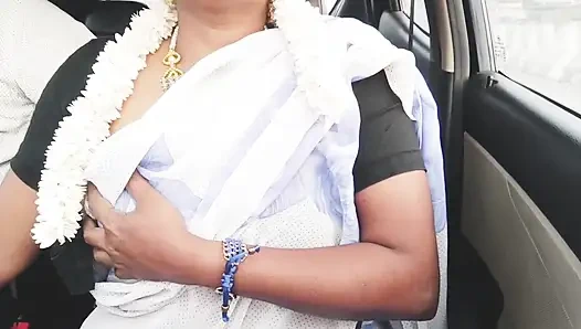 Indian Bhabi Car Sex. Beautiful Saree Housewife Try to Fucking with Stepson Car Drive.telugu Dirty Talks.