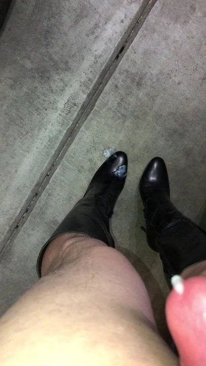 Cum on Black Boots