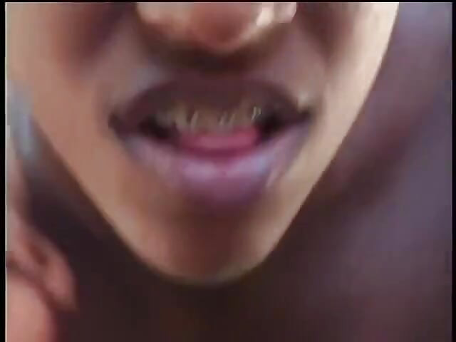 Black Teen Wearing Braces Gets Her Shaved Cunt Sucked and Fucked Then Takes Facial