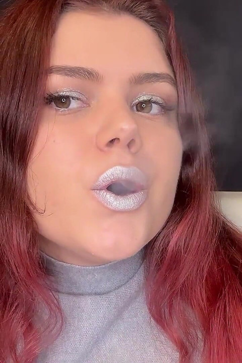 Redhead Smoke Sesh Sexy Drag and Seductive Exhale