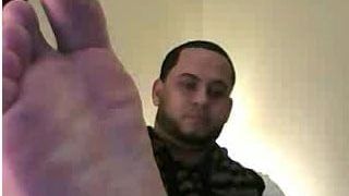 Straight guys feet on webcam #263