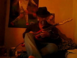 Blues spielt in a auf meiner Gitarre x