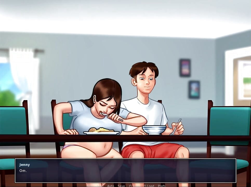 Summertime saga - Johannes played with Eve's pussy and she gave him a handjob